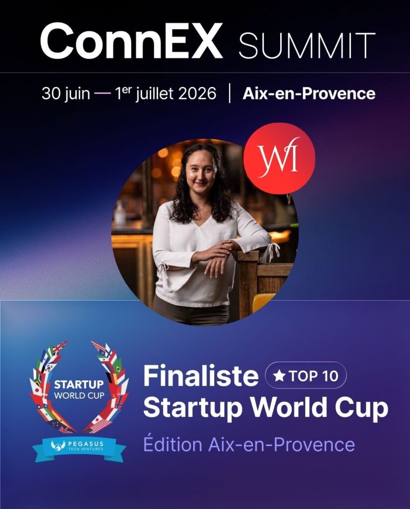 Anaïs Garnier pitching Weink at Startup World Cup France during ConnEX SUMMIT in Aix en Provence